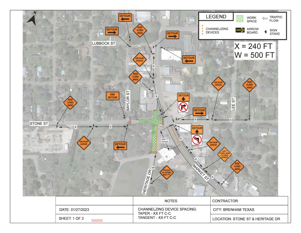 Map of traffic plan - click for PDF